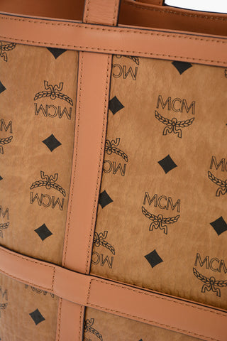 All-Over Logo DELMY VISETOS Leather Tote Bag