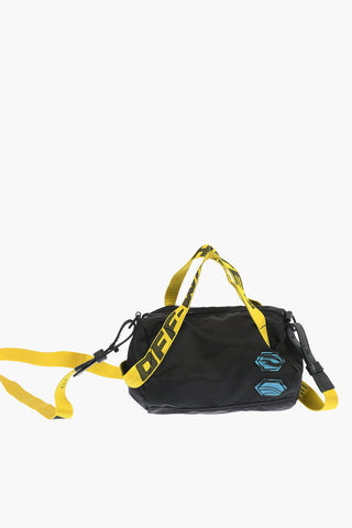nylon handbag with removable shoulder strap