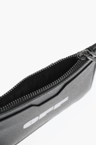 Zip Closure Saffiano Leather Card Holder