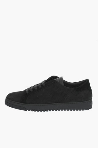 suede leather low-top sneakers