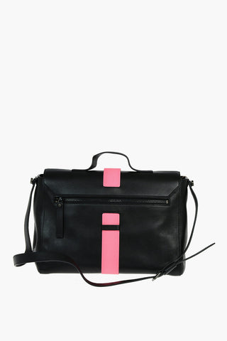 Leather Satchel Bag SAFETY BUCKLE with Adjustable Shoulder Strap