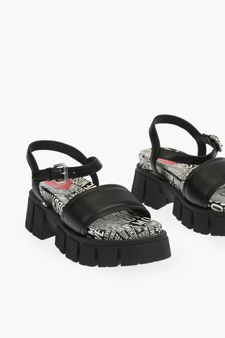 LOVE Leather Sandals TASSEL70 with logo sole