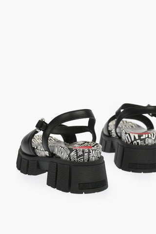 LOVE Leather Sandals TASSEL70 with logo sole