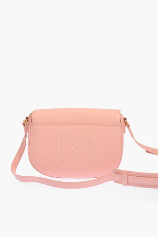 LOVE faux leather crossbody saddle bag with golden logo
