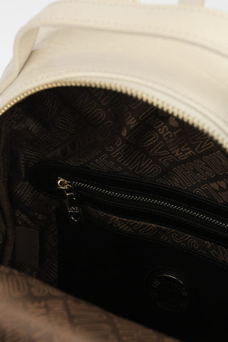 LOVE crocodile effect faux leather backpack with Neckerchief