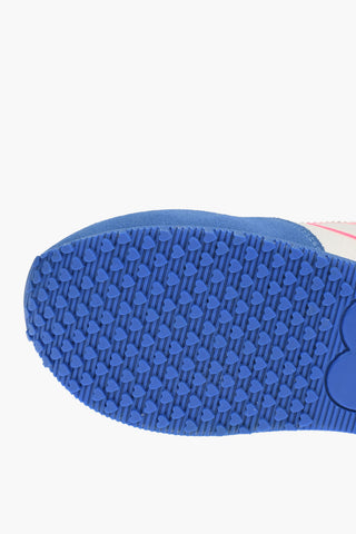 LOVE sneakers WALK 25 con dettagli in suede e lacci fluo