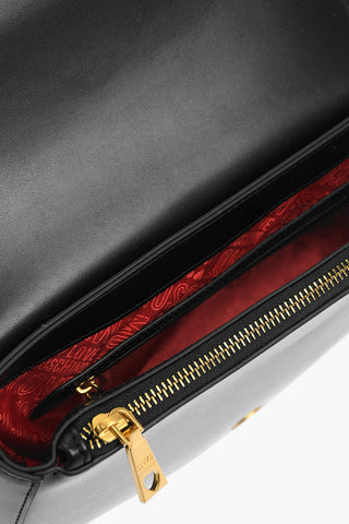 LOVE golden details faux leather Saddle bag