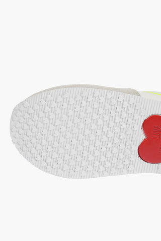 LOVE suede details WALK25 low-top sneakers with fluo laces