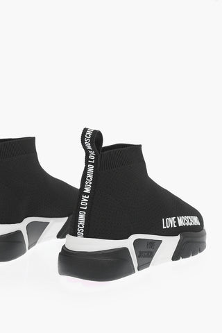 LOVE solid color RUNNING35 sock sneakers with contrasting sole