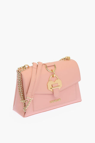 LOVE faux leather bag with chain shoulder strap