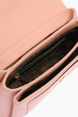 LOVE faux leather bag with chain shoulder strap