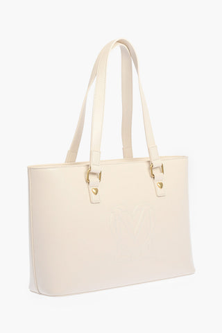 LOVE borsa tote in ecopelle con maxi tasca esterna