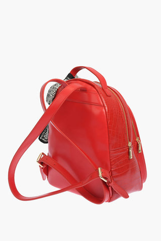 LOVE  crocodile effect faux leather backpack with Neckerchief