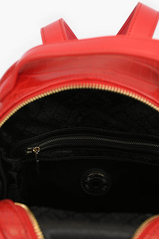 LOVE  crocodile effect faux leather backpack with Neckerchief