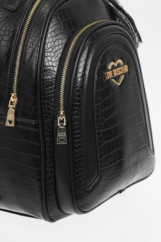 LOVE crocodile effect faux leather backpack with Neckerchief