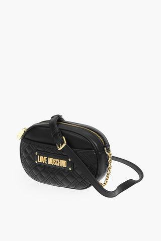 LOVE borsa a tracolla trapuntata in ecopelle con tasca esterna