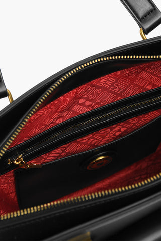 LOVE borsa tote in ecopelle con maxi tasca esterna
