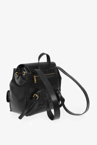 LOVE faux leather multi-pocket backpack with golden details