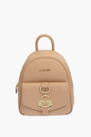 LOVE golden details faux leather backpack