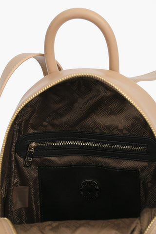 LOVE golden details faux leather backpack