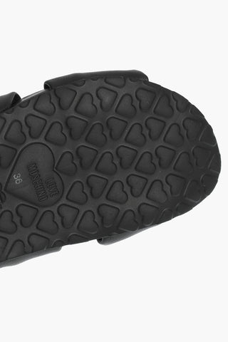 LOVE pool sliders BIRKI30 in pelle con design annodato