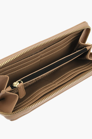 LOVE Perforated faux leather continental wallet