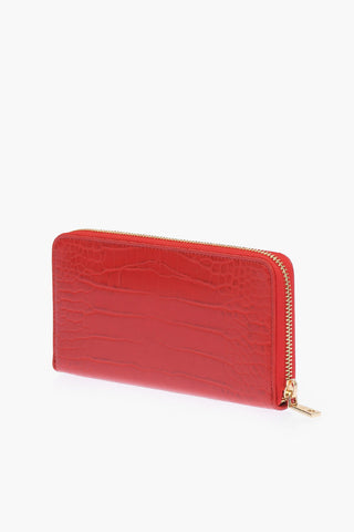 LOVE crocodile effect faux leather wallet
