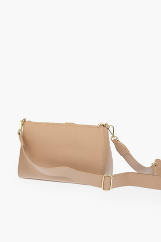LOVE golden details faux leather crossbody bag