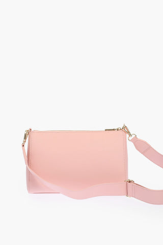 LOVE golden details faux leather crossbody bag