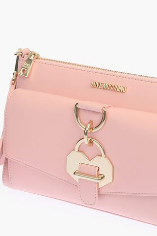 LOVE golden details faux leather crossbody bag