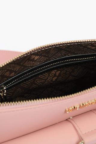 LOVE golden details faux leather crossbody bag