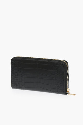 LOVE crocodile effect faux leather wallet