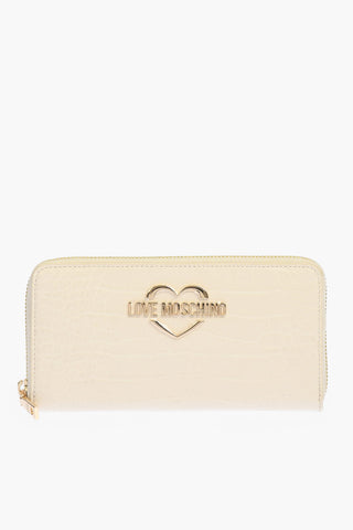 LOVE crocodile effect faux leather wallet