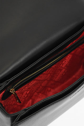 LOVE quilted faux leather flap bag with chain handle