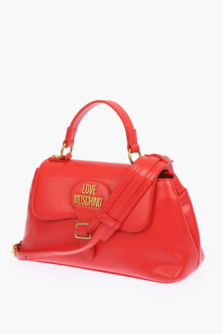 LOVE faux leather handbag with removable shoulder strap
