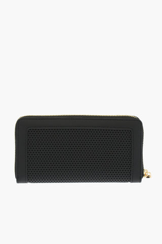LOVE Perforated faux leather continental wallet