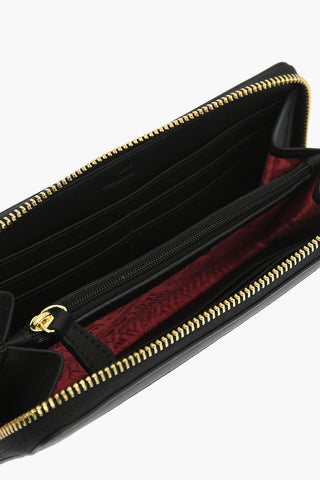 LOVE Perforated faux leather continental wallet