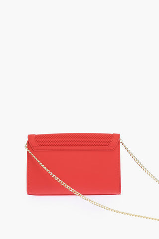  faux leather mini crossbody bag with perforated details