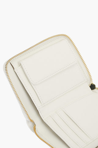 LOVE perforated detail faux leather wallet