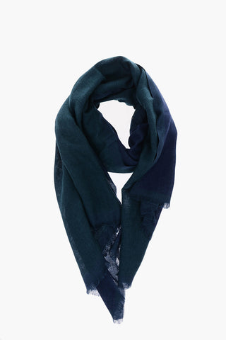 sciarpa bicolore in cashmere e seta