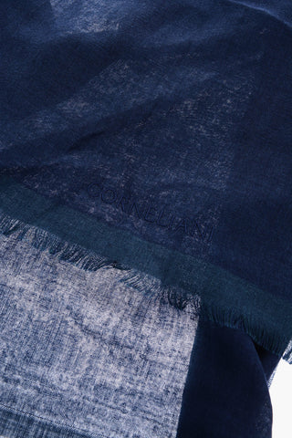 sciarpa bicolore in cashmere e seta