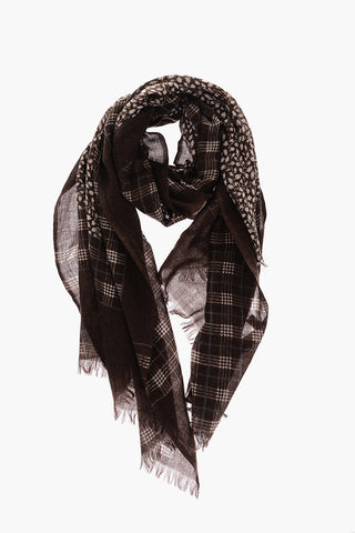 CC COLLECTION patterned wool scarf