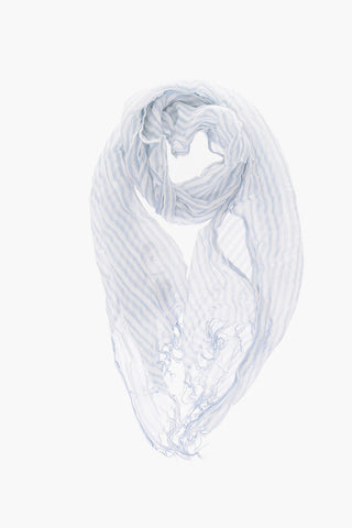 CC COLLECTION striped fringed foulard