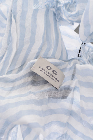 CC COLLECTION striped fringed foulard