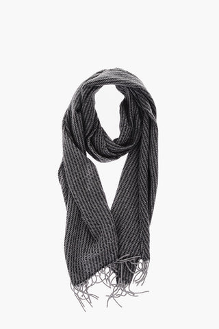 sciarpa in cashmere con frange