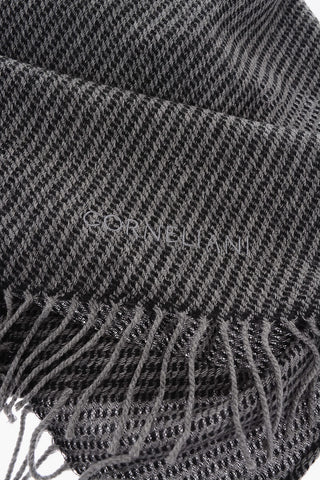 sciarpa in cashmere con frange