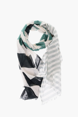 CC COLLECTION striped cotton foulard