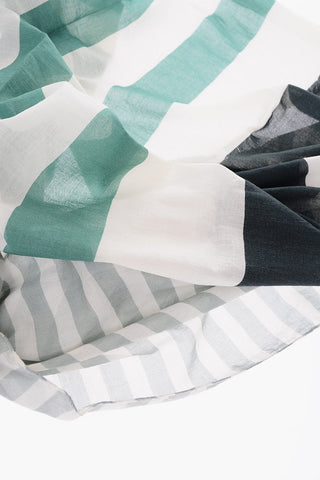 CC COLLECTION striped cotton foulard