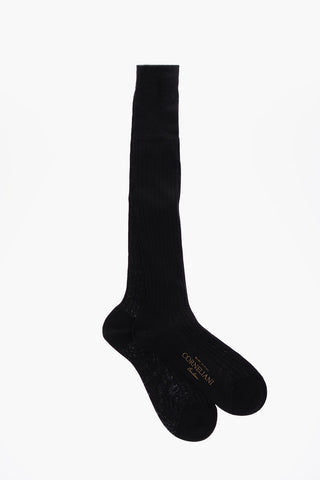 ribbed solid color long socks