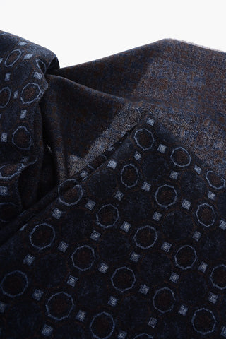 patterned wool scarf